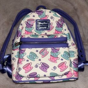 Disney Parks Loungefly Alice in Wonderland Mad Tea Party Teacups Backpack